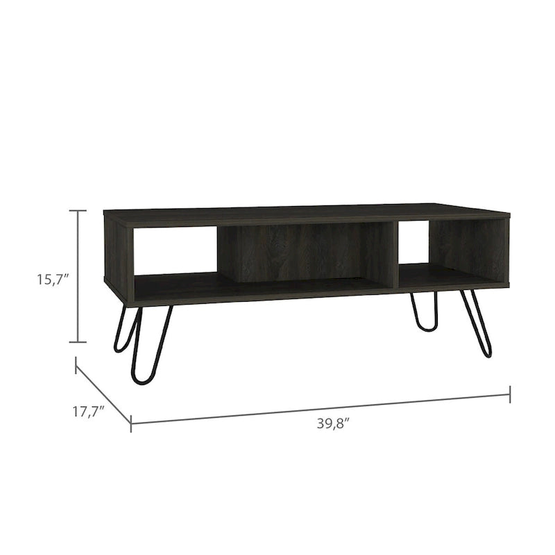 Newport rechthoekige salontafel met 2 planken, wit