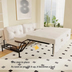 Queensize-Schlafsofa mit Ausziehfunktion und Hydrauliksystem