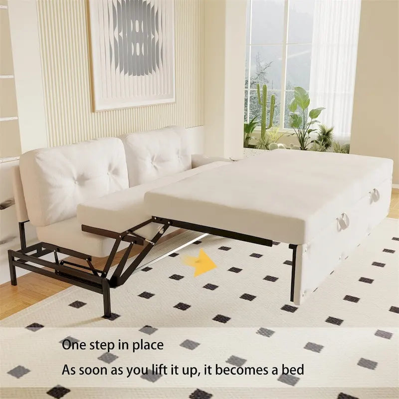 Queensize-Schlafsofa mit Ausziehfunktion und Hydrauliksystem