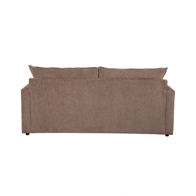 Schlafsofa aus Chenille mit ausziehbarem Bett und 2 Dekokissen
